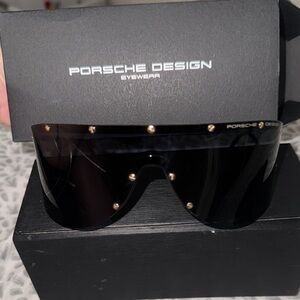 Porsche Design Black and Gold Sunglasses